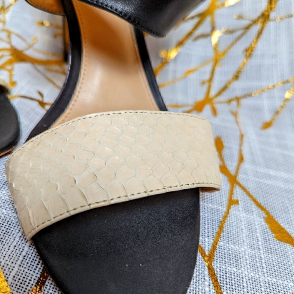 vince camuto snake skin heeled sandals